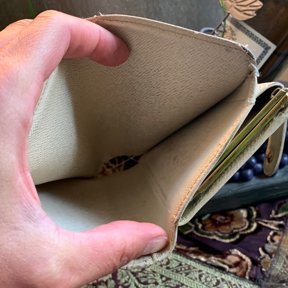 Rare🔥AUTHENTIC LOUIS VUITTON damier Azure checkers print snap kisslock wallet - Picture 8 of 16